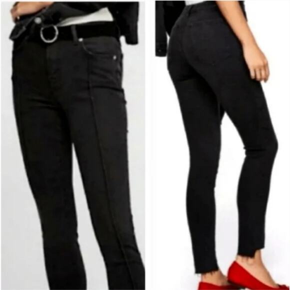 Free People Denim - Free People Women's Seamed Leg Skinny Jean Black Wash Size 29